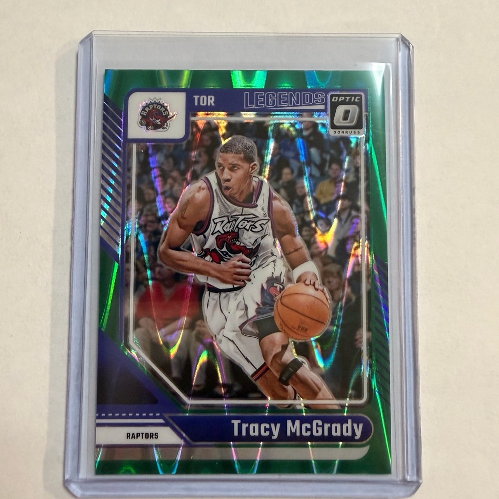 🔥2024-25 Donruss Optic Legends Tracy McGrady Green Seismic #236 Raptors